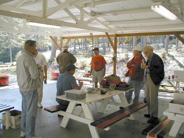 Left to Right:  W5CE, W4ED, W4QO (seated), K4QPC, AE4GX, AD4S, AE4NY