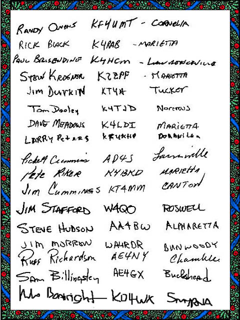 December Meeting Sign-in Sheet