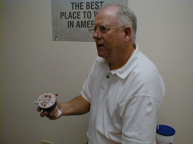 Paul, K4HCM, proudly displays his NORCAL Tuna Tin 2