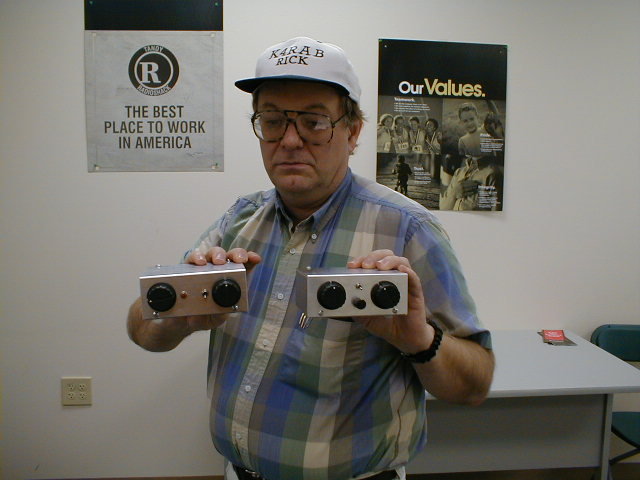 Rick, K4RAB, with 2 SWL kits, His SWL-30 and DSW-20