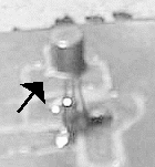 Figure 4.  The 2N2222A transistor mounted on the PC board using 